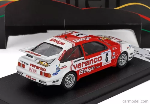 FORD ENGLAND  SIERRA RS COSWORTH N 6 RALLY ANTIBES 1987 ROBERT DROOGMANS - RONNY JOOSTEN  RED WHITE
