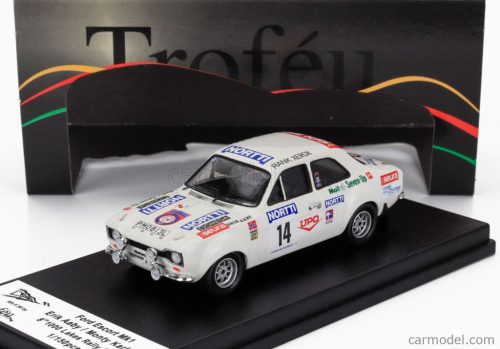 FORD ENGLAND  ESCORT MKI (night version) N 14 RALLY 1000 LAKES 1975 ERIK AABY - MONTY KARLAN  WHITE