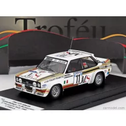  FIAT  131 ABARTH N 11 8th RALLY ACROPOLI 1980 ATILLIO BETTEGA - ARNALDO BERNACCHINI  WHITE BLACK WHITE