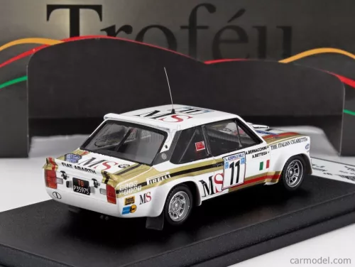 FIAT  131 ABARTH N 11 8th RALLY ACROPOLI 1980 ATILLIO BETTEGA - ARNALDO BERNACCHINI  WHITE BLACK WHITE