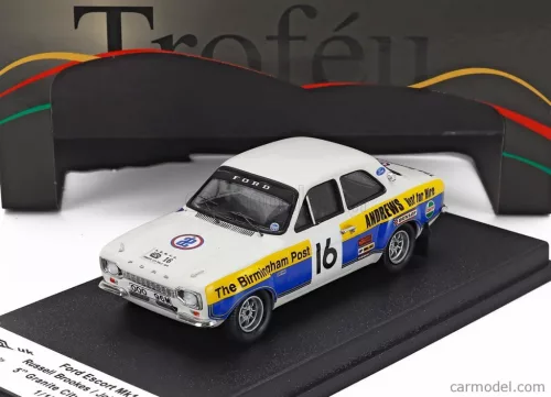 FORD ENGLAND  ESCORT MKI N 16 RALLY CITY GRANITE 1975 RUSSELL BROOKES - JOHN BROWN  WHITE BLUE YELLOW