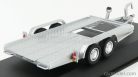 ACCESSORIES  CARRELLO TRASPORTO AUTO - CAR TRANSPORTER TRAILER SILVER WHEELS - CAR NOT INCLUDED  SILVER BLACK