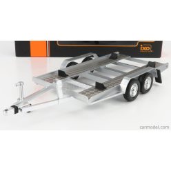   ACCESSORIES  CARRELLO TRASPORTO AUTO - CAR TRANSPORTER TRAILER SILVER WHEELS - CAR NOT INCLUDED  SILVER BLACK