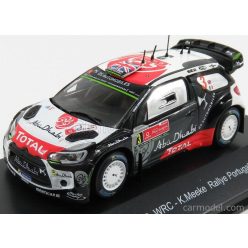   CITROEN  DS3 WRC ABU DHABI N 3 RALLY OF PORTUGAL 2015 K.MEEKE - P.NAGLE  WHITE BLACK RED