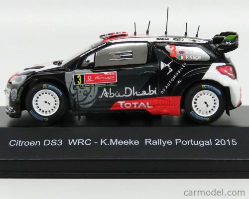 CITROEN  DS3 WRC ABU DHABI N 3 RALLY OF PORTUGAL 2015 K.MEEKE - P.NAGLE  WHITE BLACK RED