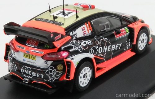 FORD ENGLAND  FIESTA WRC N 14 RALLY PORTUGAL 2017 M.OSTBERG - O.FLOENE  BLACK ORANGE GOLD