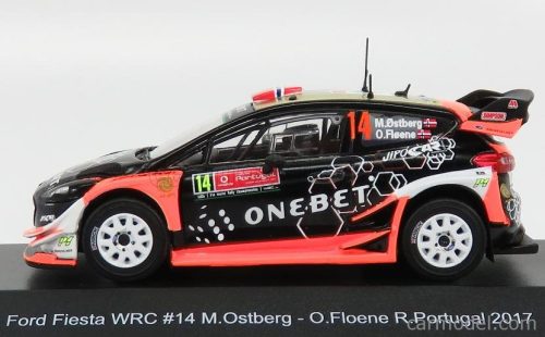 FORD ENGLAND  FIESTA WRC N 14 RALLY PORTUGAL 2017 M.OSTBERG - O.FLOENE  BLACK ORANGE GOLD