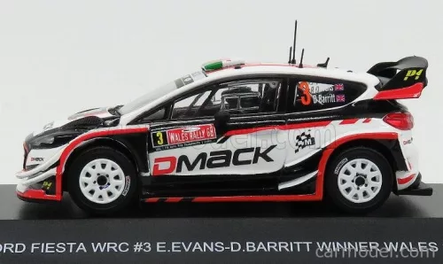 FORD ENGLAND  FIESTA WRC N 3 WINNER RALLY WALES 2017 E.EVANS - D.BARRITT  WHITE BLACK RED