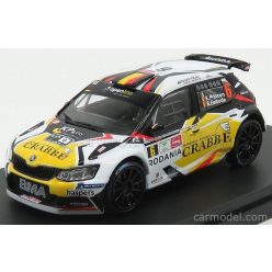   SKODA  FABIA R5 N 6 RALLY YPRES 2018 K.PRINCEN - B.EELBODE  WHITE BLACK YELLOW