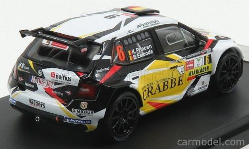 SKODA  FABIA R5 N 6 RALLY YPRES 2018 K.PRINCEN - B.EELBODE  WHITE BLACK YELLOW