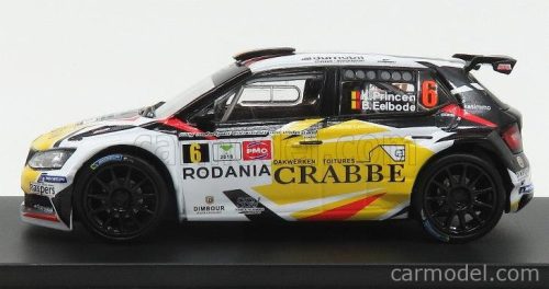 SKODA  FABIA R5 N 6 RALLY YPRES 2018 K.PRINCEN - B.EELBODE  WHITE BLACK YELLOW