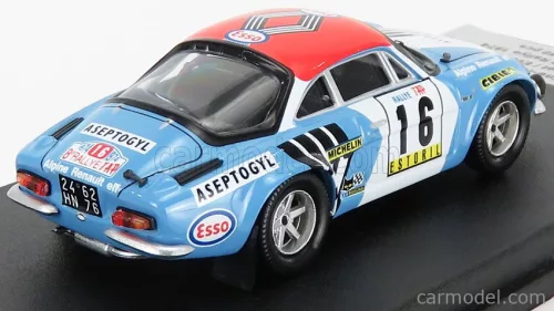 RENAULT  ALPINE A110 N 16 RALLY TAP 1974 B.NEYRET - E.VANONI  LIGHT BLUE WHITE RED