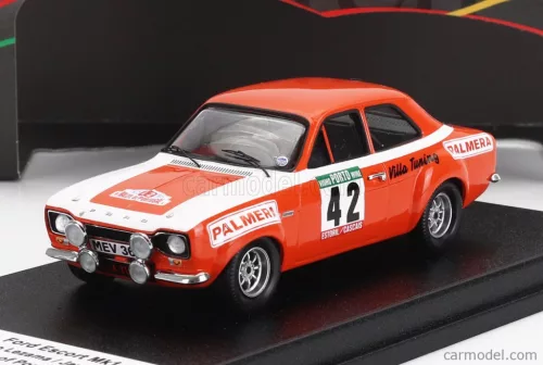 FORD ENGLAND  ESCORT MKI (night version) N 42 RALLY PORTUGAL 1975 F.LEZAMA - J.ARNAIZ  RED WHITE