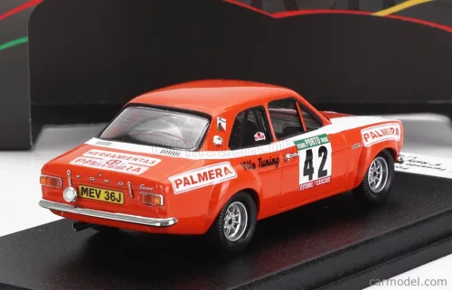 FORD ENGLAND  ESCORT MKI (night version) N 42 RALLY PORTUGAL 1975 F.LEZAMA - J.ARNAIZ  RED WHITE