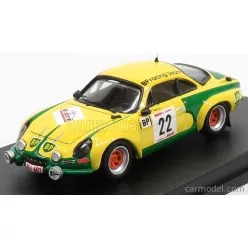   RENAULT  A110 ALPINE N 22 RALLY YPRES 1976 F.ROOTHAERT - E.NIJS  YELLOW GREEN