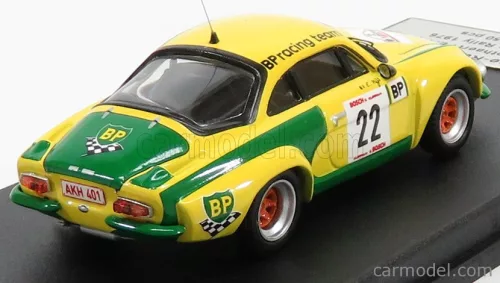 RENAULT  A110 ALPINE N 22 RALLY YPRES 1976 F.ROOTHAERT - E.NIJS  YELLOW GREEN
