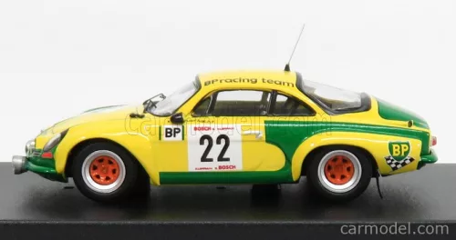 RENAULT  A110 ALPINE N 22 RALLY YPRES 1976 F.ROOTHAERT - E.NIJS  YELLOW GREEN