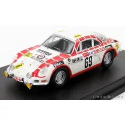   RENAULT  ALPINE A110 N 69 TOUR DE BELGIQUE 1971 H.DELBAR - C.COLLAER  WHITE RED