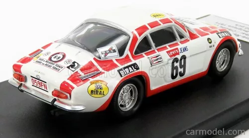 RENAULT  ALPINE A110 N 69 TOUR DE BELGIQUE 1971 H.DELBAR - C.COLLAER  WHITE RED