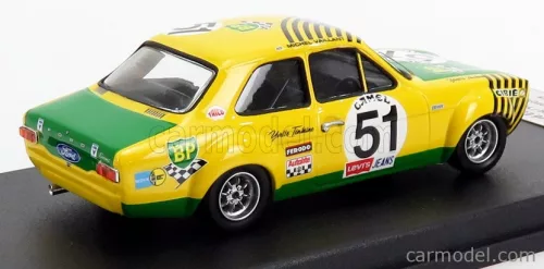 FORD ENGLAND  ESCORT MKI N 51 24h SPA FRANCORCHAMPS 1971 H.AKERSLOOT - Y.FONTAINE  YELLOW GREEN