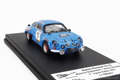 RENAULT  ALPINE A110 N 17 7th RALLY YPRES 1977 MAURICE NUSBAUMER - ANNIE GOURDAIN  LIGHT BLUE