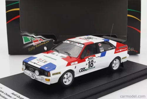 AUDI  QUATTRO N 18 RALLY BANDAMA 1981 A.CHOTEAU - P.Y.BUREL  WHITE RED BLUE