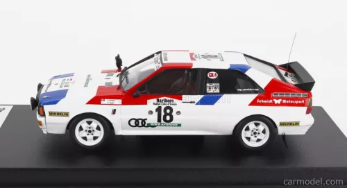 AUDI  QUATTRO N 18 RALLY BANDAMA 1981 A.CHOTEAU - P.Y.BUREL  WHITE RED BLUE