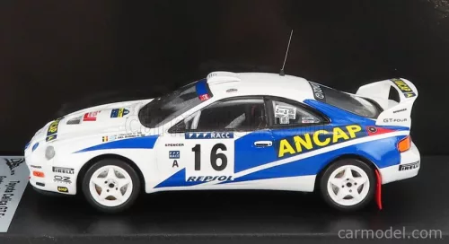 TOYOTA  CELICA GT-FOUR N 16 RALLY CATALUNYA 1995 G-TRELLES - J-DEL BUONO  WHITE BLUE