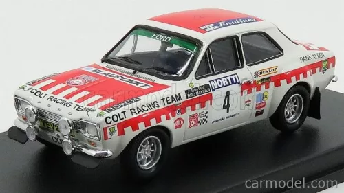 FORD ENGLAND  ESCORT MKI BLAUPUNKT TEAM COLT RACING WINNER RALLY 1000 LAKES 1973 T.MAKINEN - H.LIDDON  WHITE RED