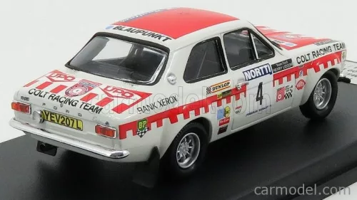 FORD ENGLAND  ESCORT MKI BLAUPUNKT TEAM COLT RACING WINNER RALLY 1000 LAKES 1973 T.MAKINEN - H.LIDDON  WHITE RED