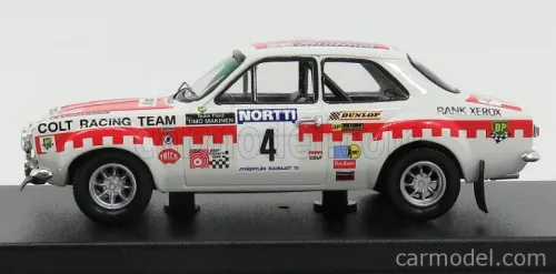 FORD ENGLAND  ESCORT MKI BLAUPUNKT TEAM COLT RACING WINNER RALLY 1000 LAKES 1973 T.MAKINEN - H.LIDDON  WHITE RED