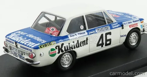 BMW  2002ti N 46 RALLY MONTECARLO 1973 R.HAINBACH - W.BIEBINGER  WHITE BLUE