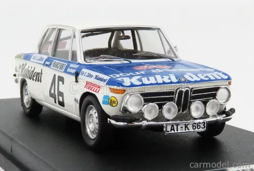 BMW  2002ti N 46 RALLY MONTECARLO 1973 R.HAINBACH - W.BIEBINGER  WHITE BLUE