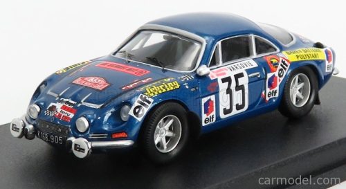 RENAULT  ALPINE A110 N 35 RALLY MONTECARLO 1973 K.RUSSLING - W.WEISS  BLUE MET
