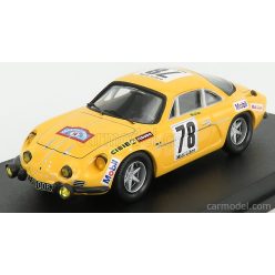   RENAULT  A110 ALPINE N 78 RALLY CRITERIUM DES CEVENNES 1969 B.WOLLEK - M.GRANDRIVE  YELLOW