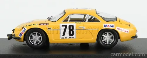 RENAULT  A110 ALPINE N 78 RALLY CRITERIUM DES CEVENNES 1969 B.WOLLEK - M.GRANDRIVE  YELLOW