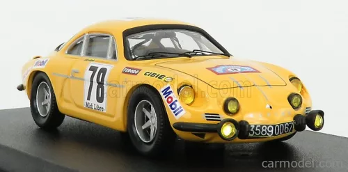 RENAULT  A110 ALPINE N 78 RALLY CRITERIUM DES CEVENNES 1969 B.WOLLEK - M.GRANDRIVE  YELLOW