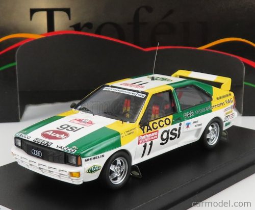 AUDI  QUATTRO N 11 RALLY 1000 PISTES 1983 J.PANCIATICI - A.TABET  WHITE GREEN YELLOW