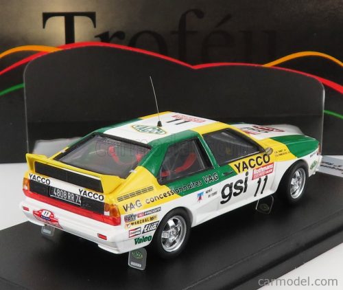 AUDI  QUATTRO N 11 RALLY 1000 PISTES 1983 J.PANCIATICI - A.TABET  WHITE GREEN YELLOW
