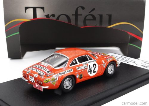 RENAULT  A110 ALPINE (night version) N 42 RALLY TOUR DE LA REUNION 1979 BERNARD BEGUIN - PHILIPPE OZOUX  ORANGE