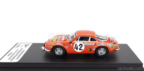 RENAULT  A110 ALPINE (night version) N 42 RALLY TOUR DE LA REUNION 1979 BERNARD BEGUIN - PHILIPPE OZOUX  ORANGE