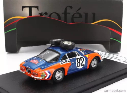RENAULT  A110 ALPINE (night version) N 82 RALLY MONTECARLO 1973 UMBERTO DE BONIS - MARIA T-PELOSSA  BLUE ORANGE