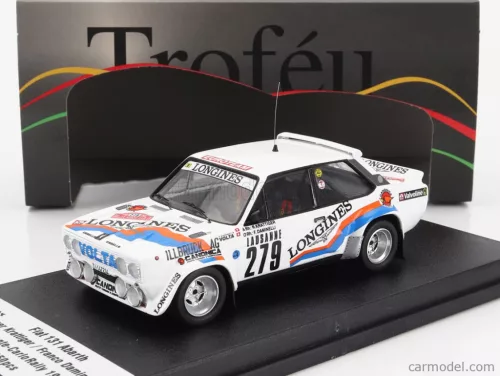 FIAT  131 ABARTH (night version) N 279 RALLY MONTECARLO 1982 ROGER KRATTIGER - FRANCO DAMINELLI  WHITE
