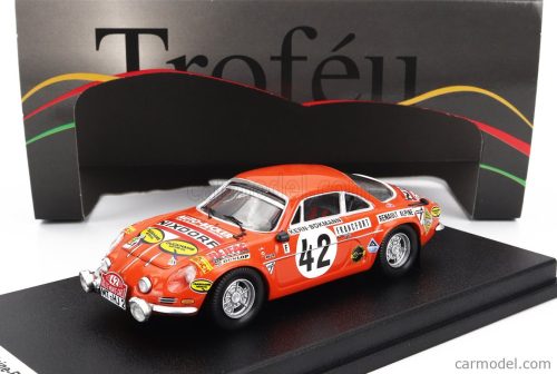 RENAULT  A110 ALPINE (night version) N 42 RALLY TOUR DE LA REUNION 1979 BERNARD BEGUIN - PHILIPPE OZOUX  ORANGE