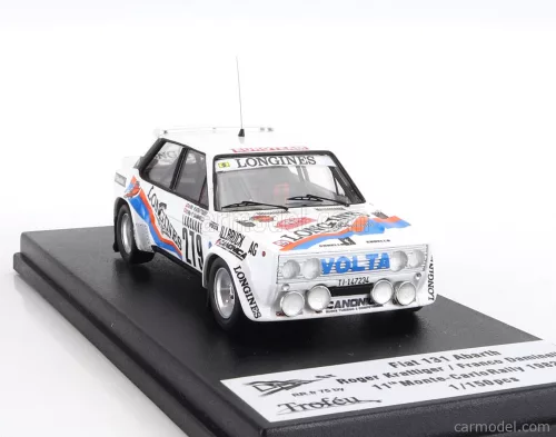 FIAT  131 ABARTH (night version) N 279 RALLY MONTECARLO 1982 ROGER KRATTIGER - FRANCO DAMINELLI  WHITE