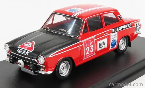 Ford  LOTUS CORTINA N 23 RALLY 1000 LAKES 1965 B-SODERSTROM - B-OHLSSON  RED BLACK