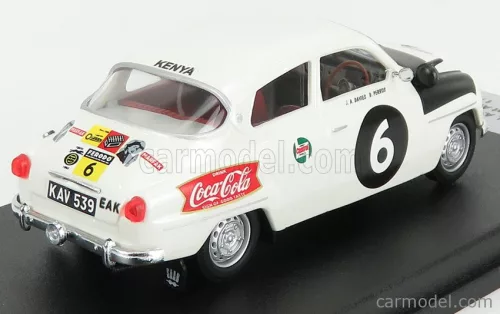 SAAB  96 N 6 RALLY EAST AFRICAN SAFARI 1962 J.A.DAVIES - D.PERROS  WHITE BLACK