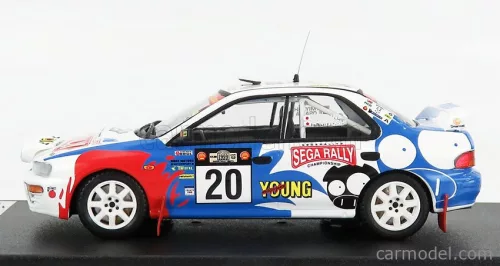 SUBARU  IMPREZA WRX (night version) N 20 RALLY SAFARI 1999 H-MIYOSHI - E-OSAWA  WHITE RED LIGHT BLUE