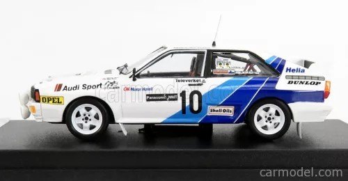 AUDI  QUATTRO TEAM AUDI SPORT (night version) N 10 RALLY SWEDEN 1995 M.WILSON - N.HARRIS  WHITE BLUE