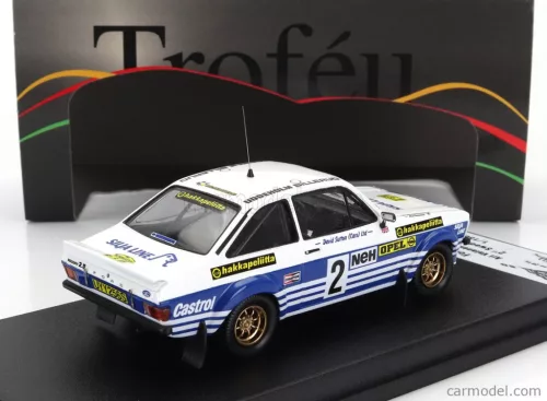 FORD ENGLAND  ESCORT MKII (night version) N 2 2nd RALLY SWEDEN 1982 ARI VATANEN - TERRY HARRYMAN  WHITE BLUE